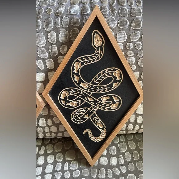 Wooden Bat and Moon Wall Art - Picture 4 of 7